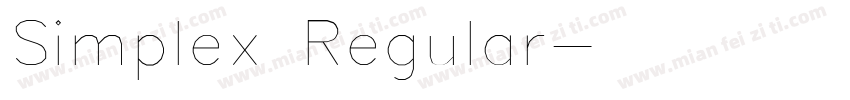 Simplex Regular字体转换